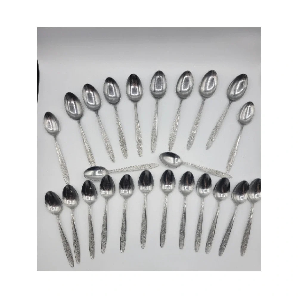 Stanley Roberts Florentine Rose stainless steel 16 tsp 8 tbsp (24)